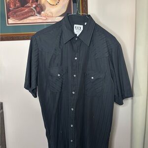 Ely Cattleman Men's Black Western Shirt